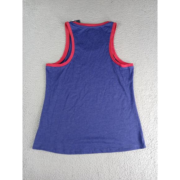 Texas Rangers Baseball Tank Top Women Medium Blue Red MLB Campus Lifestyle NWT - Picture 6 of 8